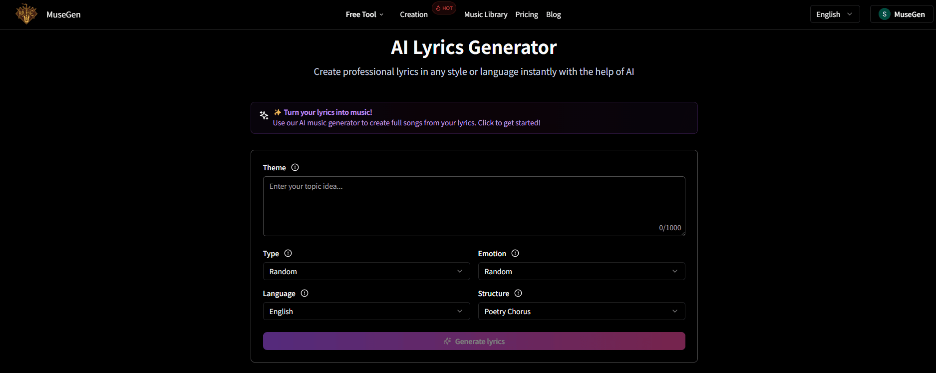 Generador de Voces y Letras con IA