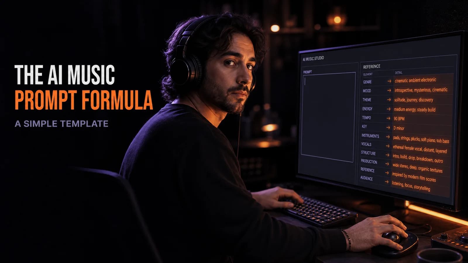 The AI Music Prompt Formula: A Simple Template That Works
