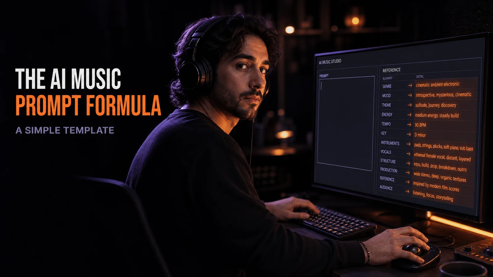 The AI Music Prompt Formula: A Simple Template That Works