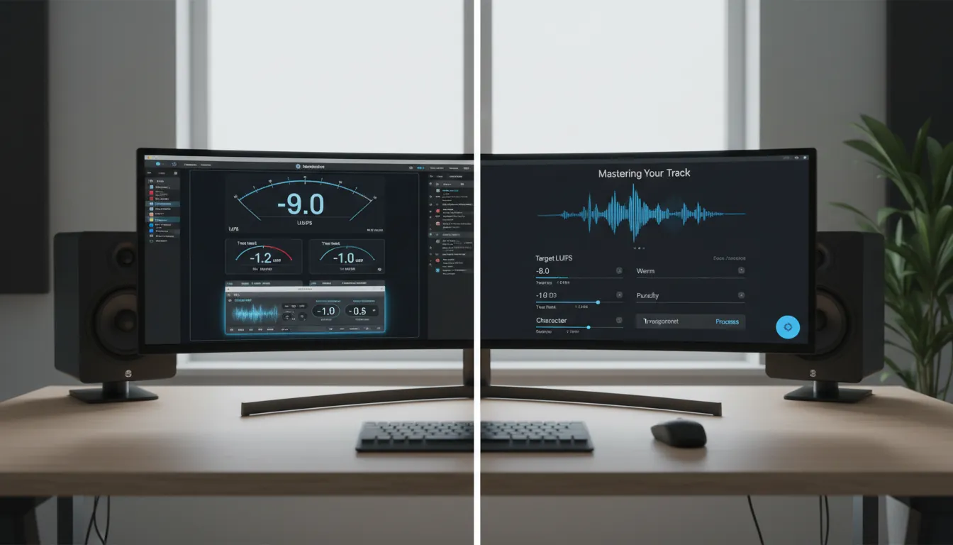 audio mastering online LUFS true peak limiter settings