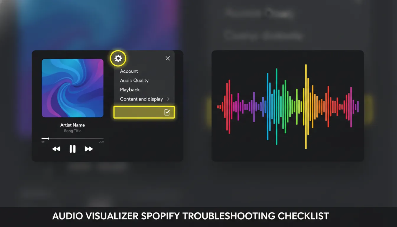 audio visualizer Spotify troubleshooting checklist