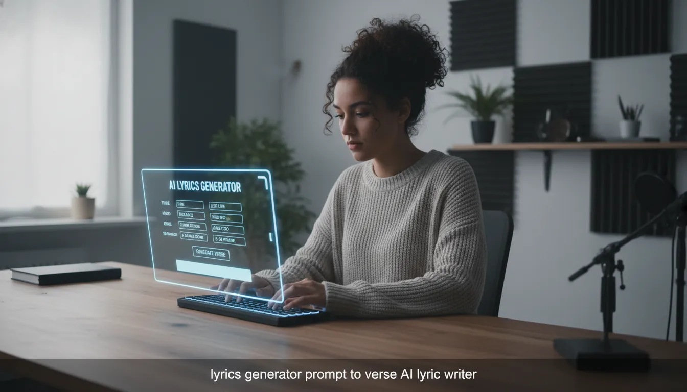 lyrics generator prompt to verse AI lyric writer