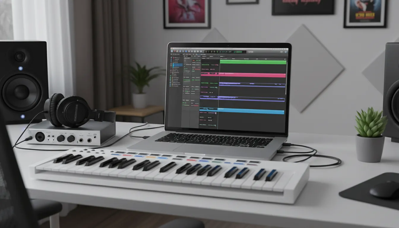 produce your own music home studio setup DAW MIDI keyboard