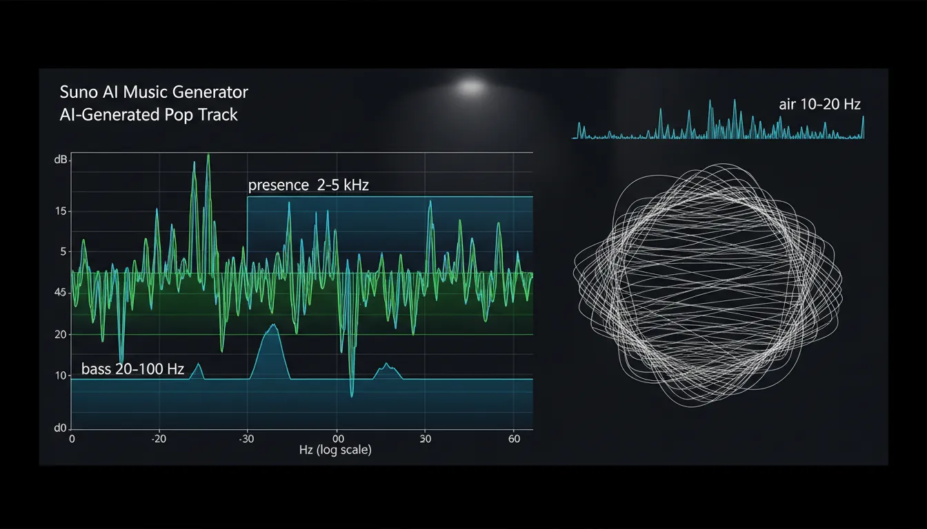 suno ai music generator sound quality analysis frequency response dynamic range