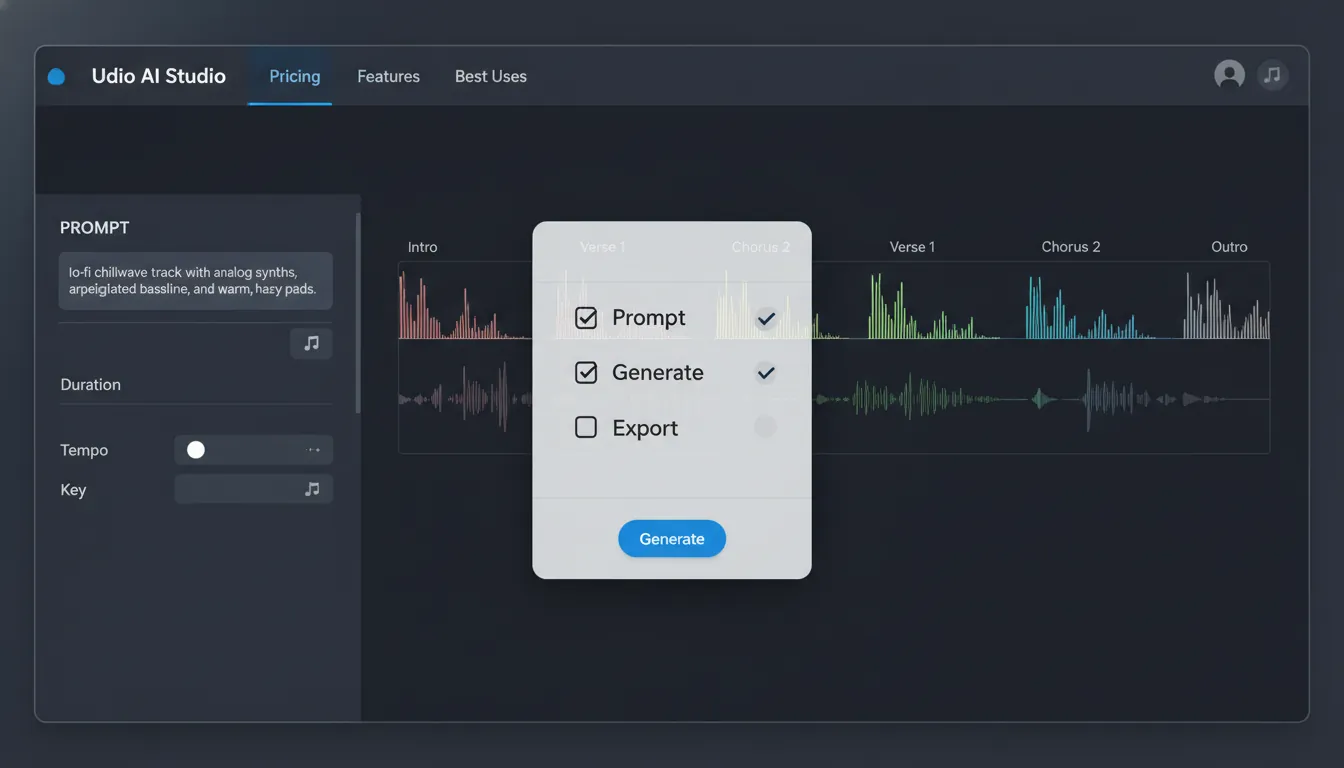 Udio AI explained pricing features best uses prompt workflow